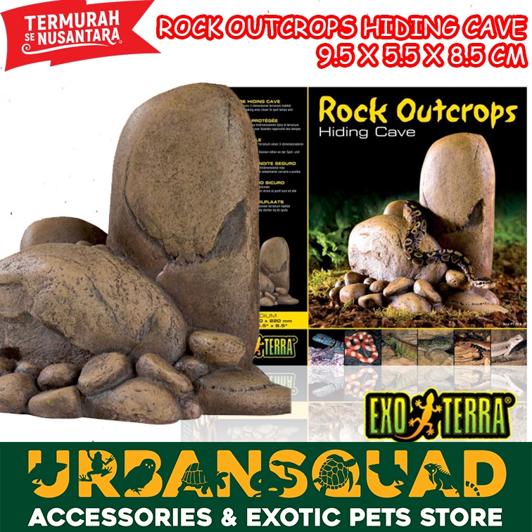 Exoterra Rock Outcrops Medium Hiding Cave gecko lizard snake Ular Natural Hiding Cave
