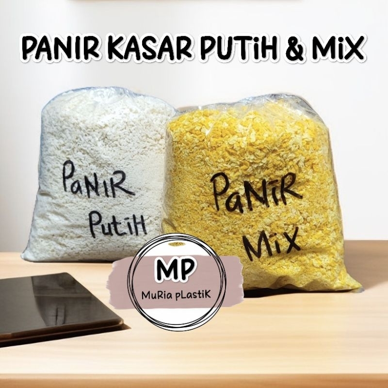 

Tepung Panir kasar putih & mix 1kg/tepung nuget/tepung panko kasar