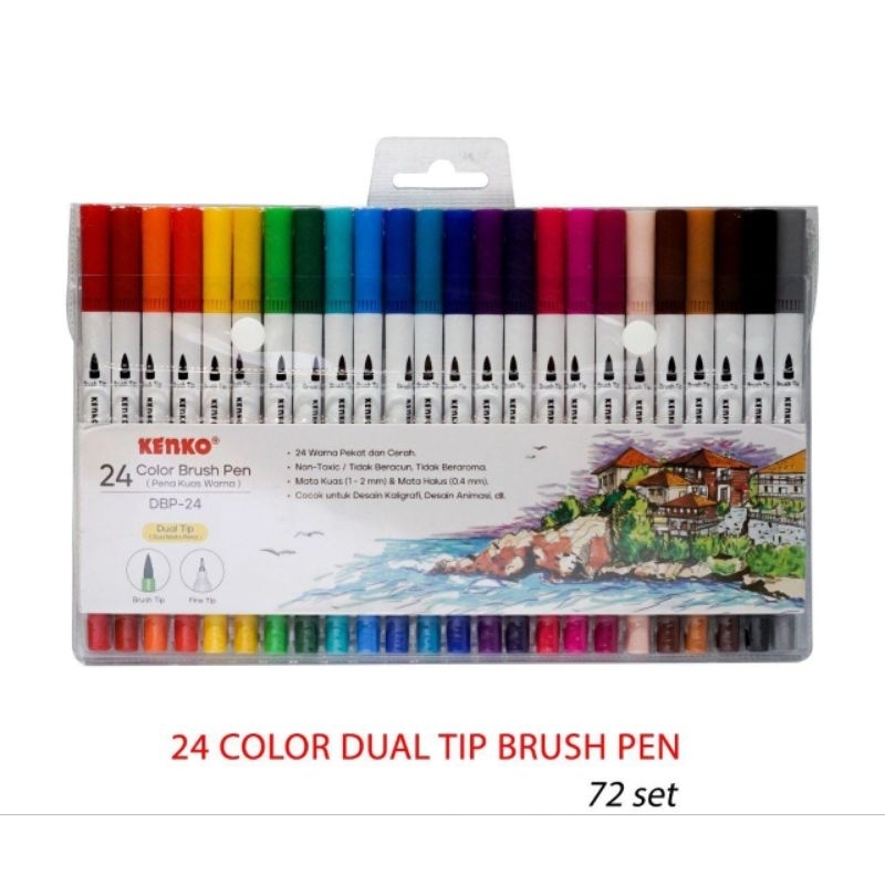 

Kenko Color Dual Tip Brush Pen DBP-12 / DBP-24