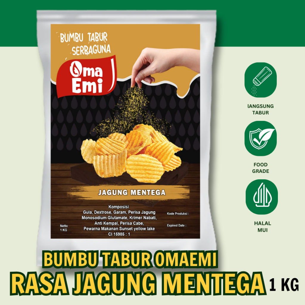 

BUMBU TABUR JAGUNG MENTEGA 1KG