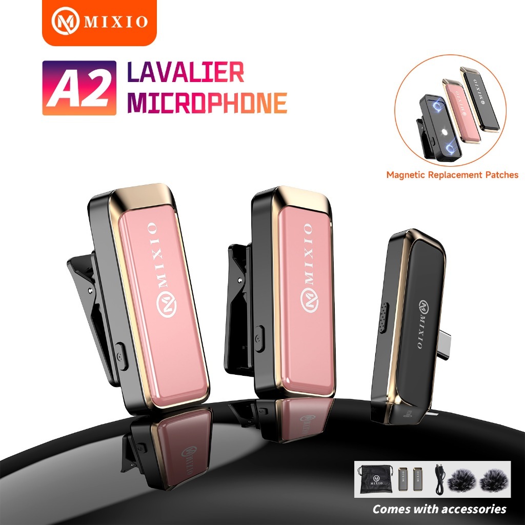 MIXIO A1 A2 Microphone Wireless Mic clip on Live Lavalier