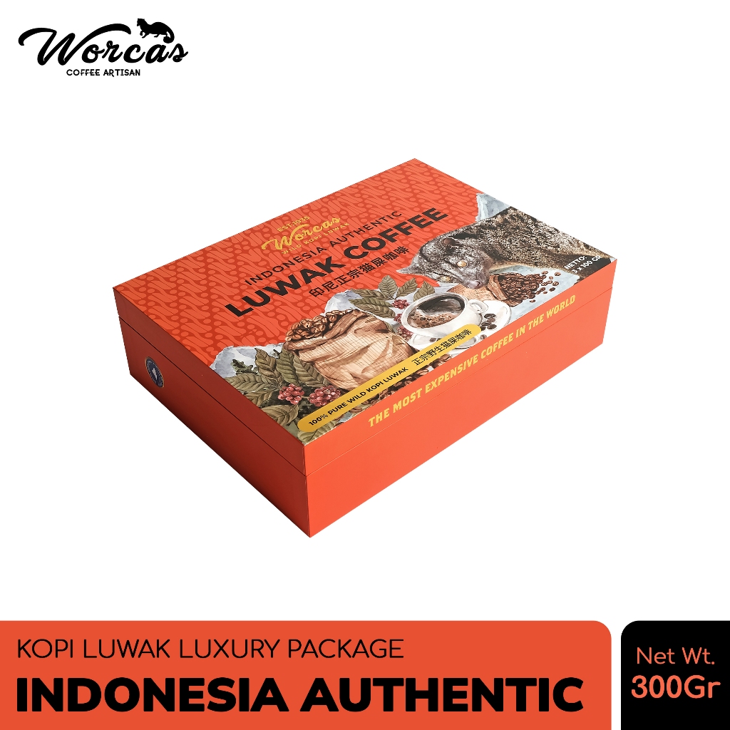 

WORCAS Kopi Luwak Indonesia Authentic Luxury Package 300gr
