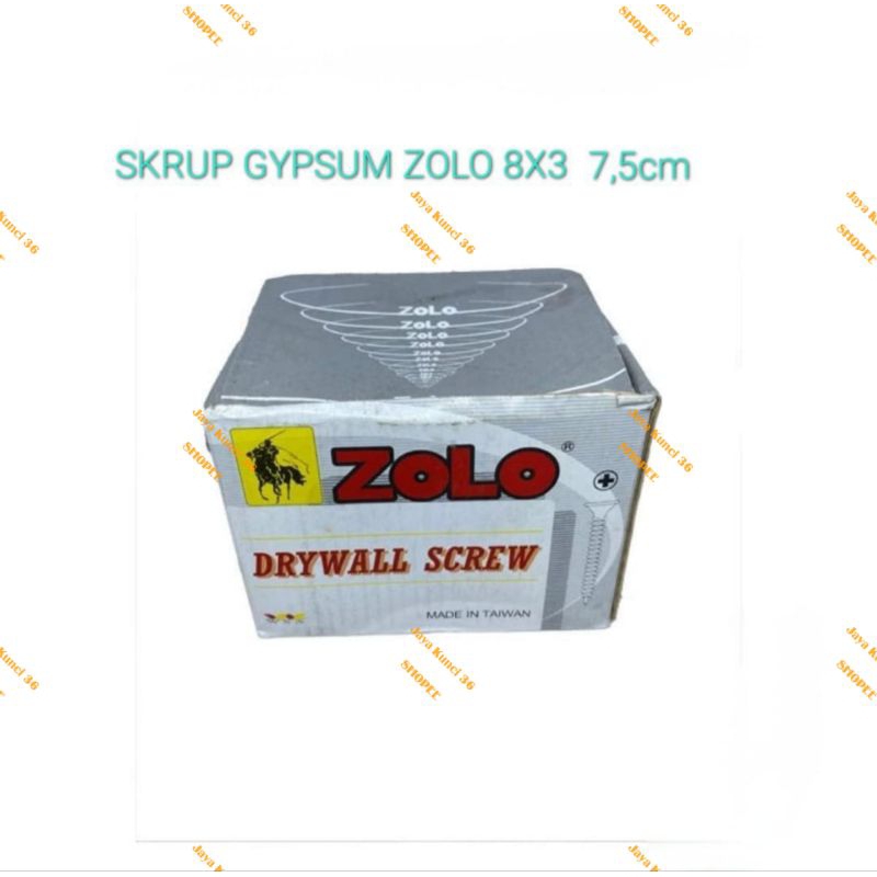 Skrup gipsum ZOLO 8x3" inch / Drywall Screw / Sekrup Gupsum 8x3" 7,5cm