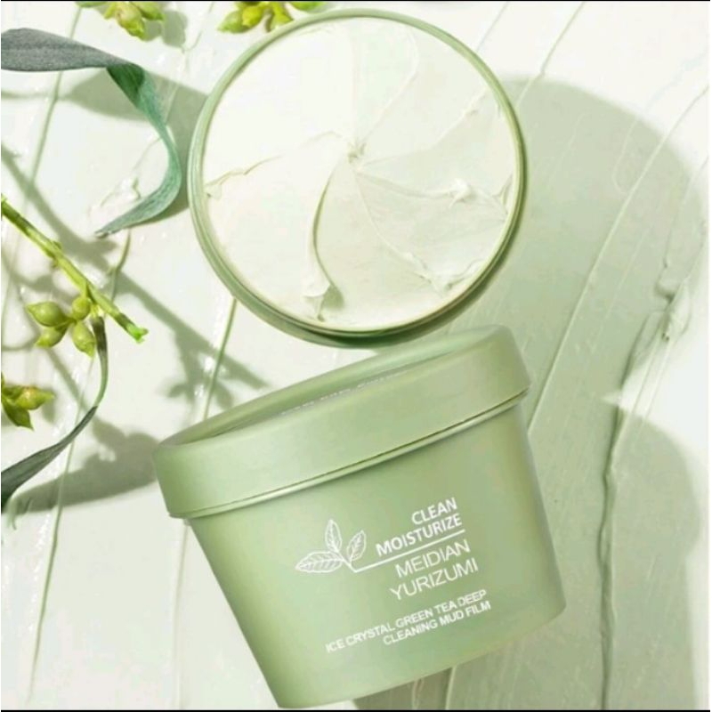 MEIDIAN MUD MASK MOISTURIZER GREEN TEA MASKER WAJAH