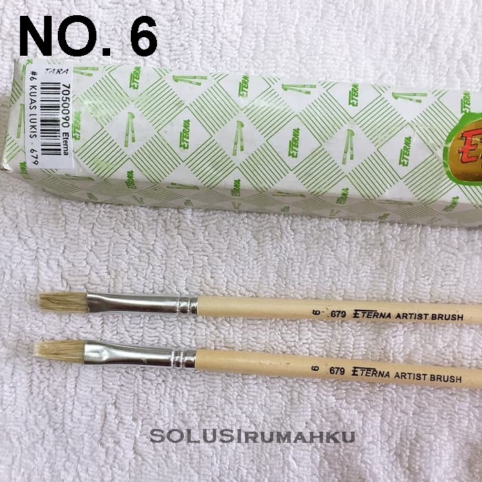 

1 LUSIN ( 12 Buah ) ETERNA Kuas Lukis No. 6 / Kwas Koas Kuwas Lukis