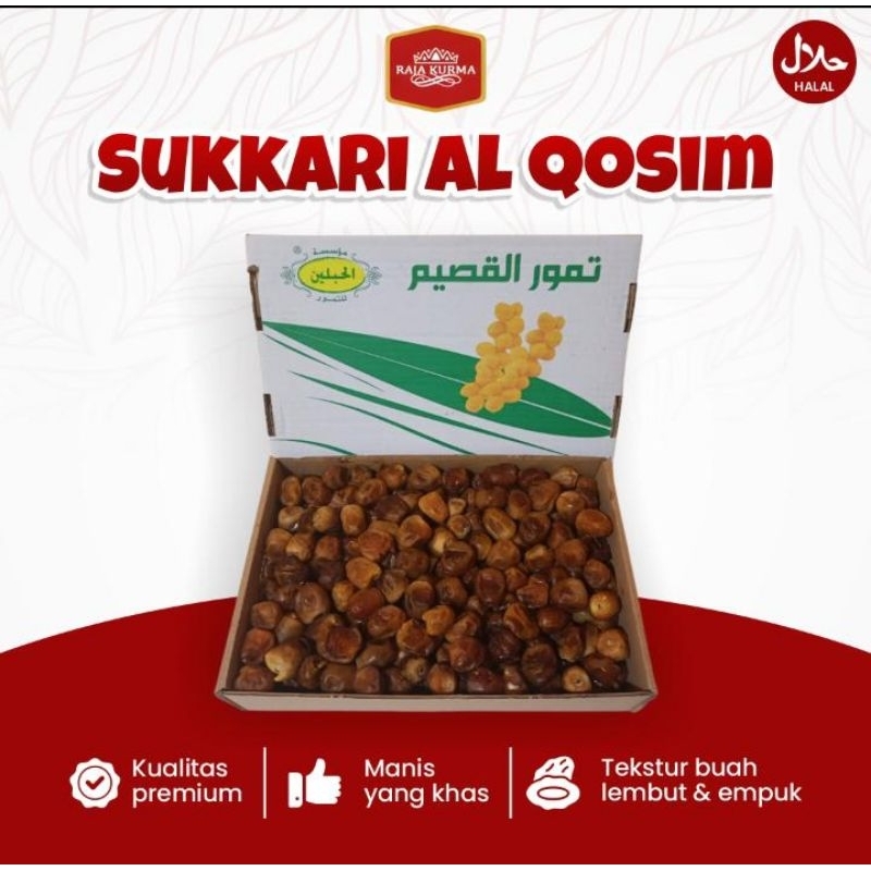 

Kurma Sukkari Al Qosim 3Kg Buah Tebal Makanan Khas Arab Buah Premium Oleh-oleh Umroh Haji