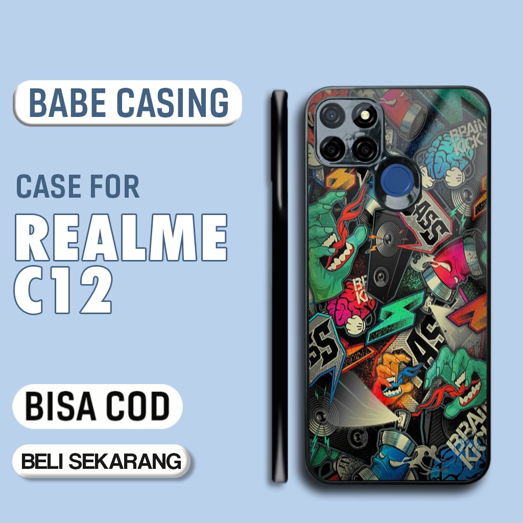 Case Realme C12 Terbaru - Casing Realme C12  - Motif Grafiti - Hardcase Premium Glossy - Softcase Hp