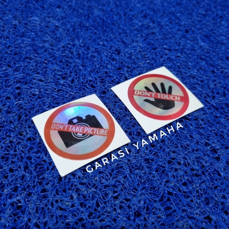 

Sticker dont touch stiker dont take picture stiker hologram sticker dilarang foto print cut