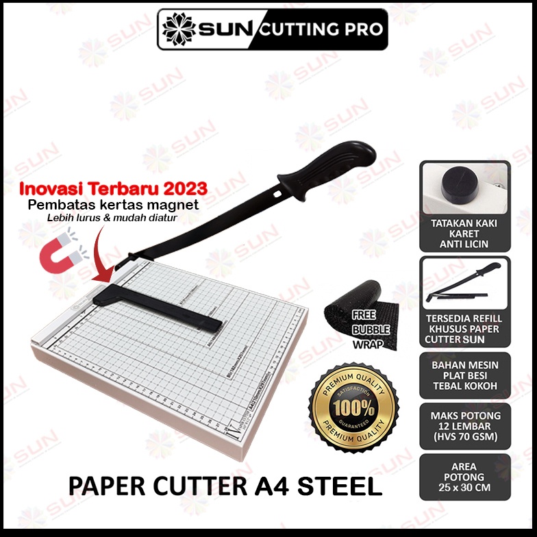 

KODE W18R Paper Cutter A4 Alat Potong Mesin Pemotong Kertas HVS Sticker Dos PVC ID Card Yellow Board Art Paper Vinyl Bontax Camel Kertas Foto A4 Glossy Silky Glossy Photo Paper A5 A4