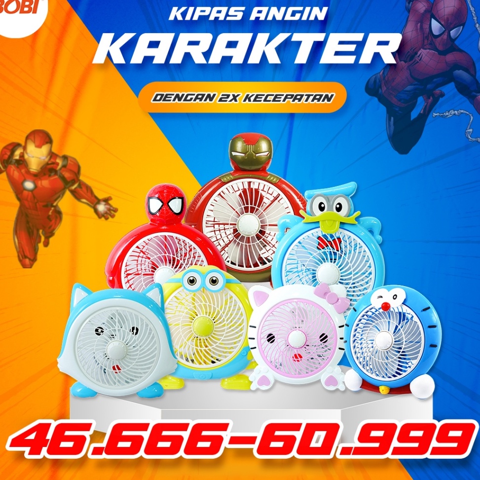 KODE G49H Kipas Angin Karakter  Kipas Termurah 1 inch