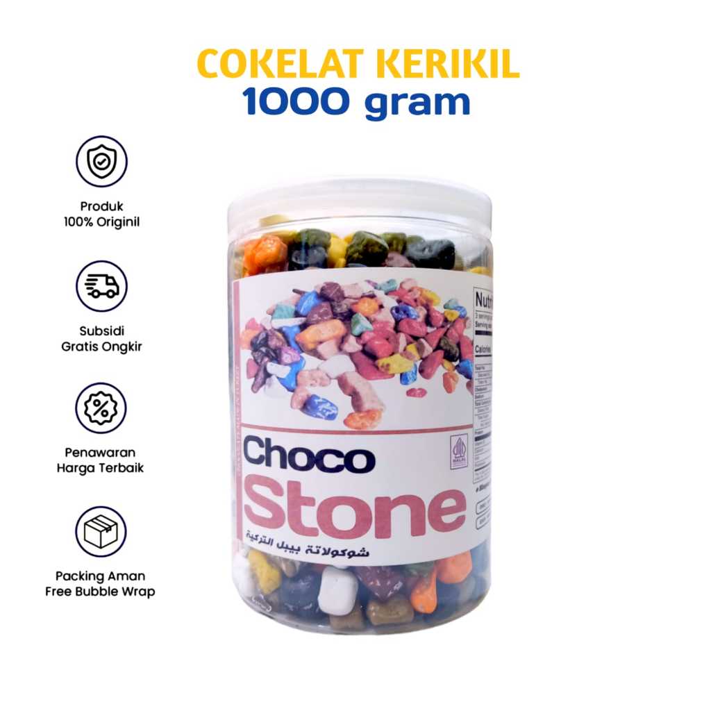 

Cokelat Kerikil Turki Premium 1kg I Coklat Batu Arab I Choco Stone