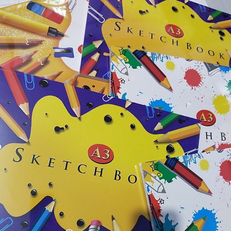 

KODE R74K Sketch Book Buku Gambar A3 Kiky 5lbr