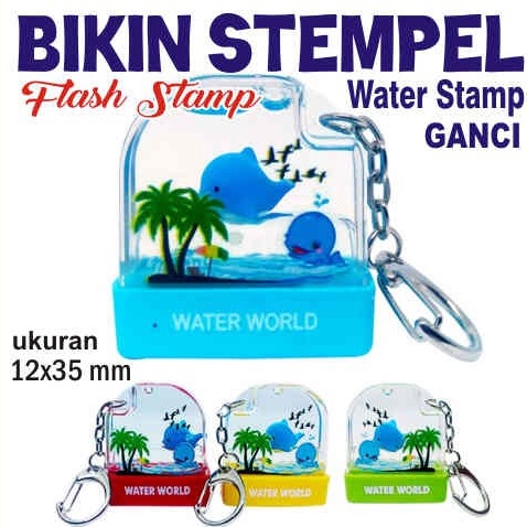 

KODE L27O Stempel Warna Flash Nama air Water Stamp gantungan kunci