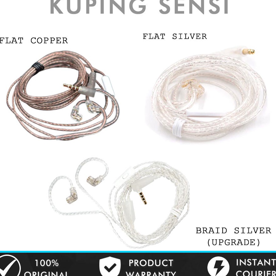 Kabel KZ OFC Copper  SIlver KZ Cable with Mic for ZSN Pro ZS3 ZS5 ZSA ZS1 PRO X ZST ZST X ZST PRO ZS