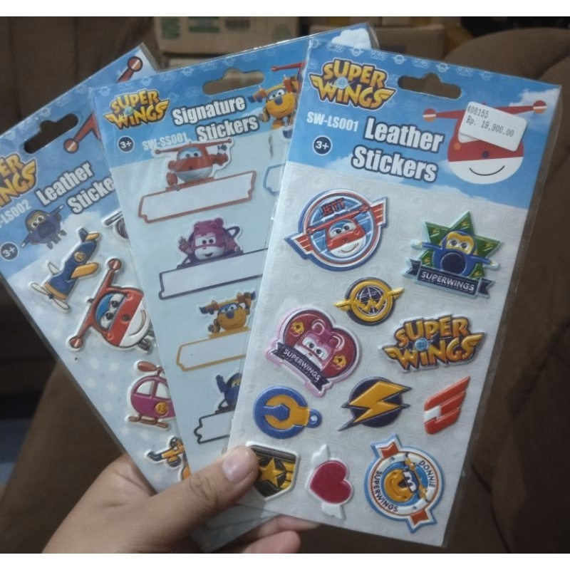 

stiker 3d super wings dapat 3 set