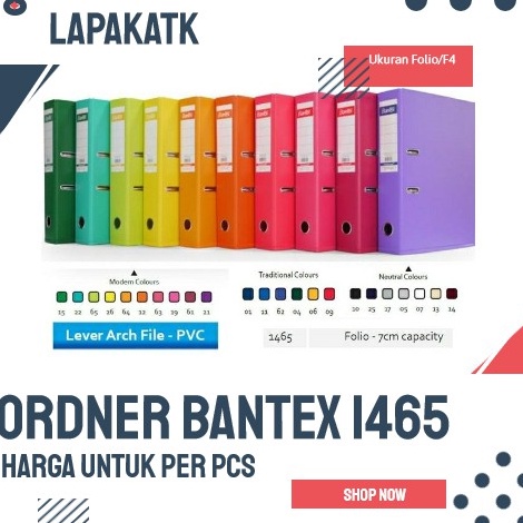 

Pasti Laku BANTEX ORDNER F4 1465 ORDNER FOLIO BANTEX PUNGGUNG 7 CM