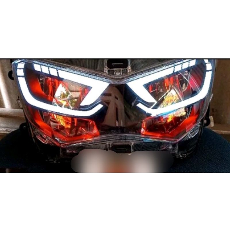 paket NMAX new headlamp custom lazy + stoplamp custom lazy + saklar Vixion
