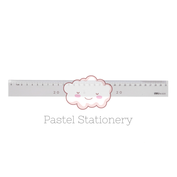 

Penggaris Plastik Deli 30cm E6230 - Plastic Ruler Deli 30 cm