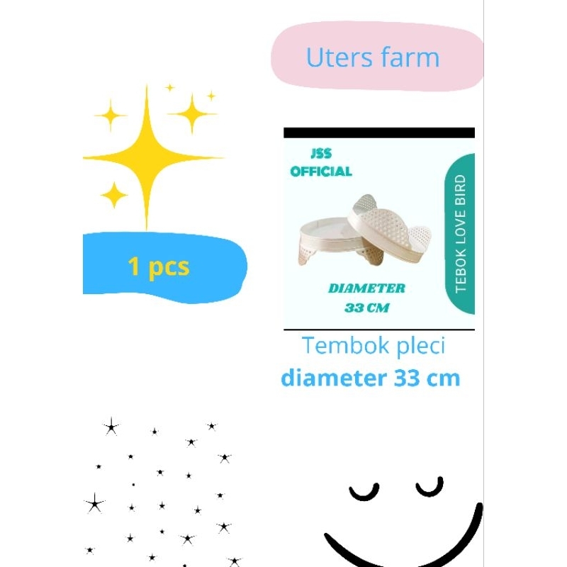 tebok plastik kandang lovebird hitam dan warna bintang dan polos