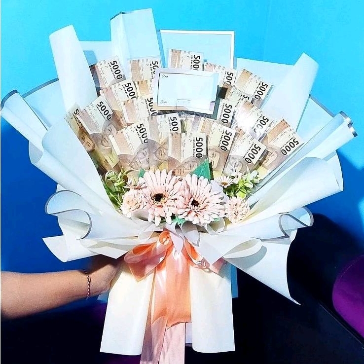 

M01- BUKET UANG custom/ LANGSUNG KIRIM hadiah wisuda/ kado ulang tahun _ money bouquet murah