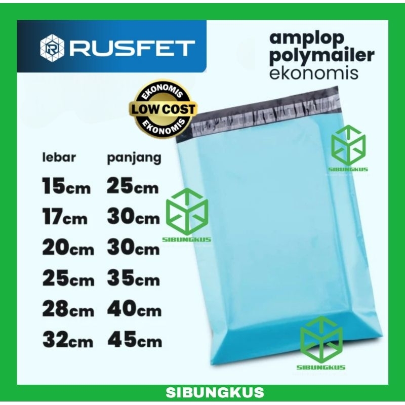 

POLYMAILER BIRU TERMURAH BERKUALITAS KANTONG EKONOMIS POLYMER RUSFET BABY BLUE PACKING KEMASAN BAJU FASHION OLSHOP ISI 100 15X25 17X30 20X30 25X35 28X40 32X45 TERMURAH AMPLOP PLASTIK PACKAGING ANTI SOBEK GLOSY