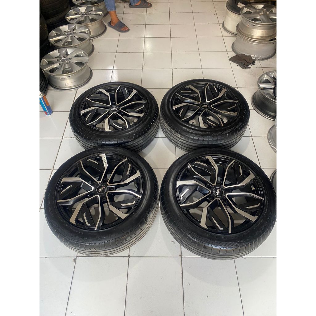 velg mobil bekas ORI HSR MORELA ring 18 pcd 5x114,3 plus ban 225/50/18