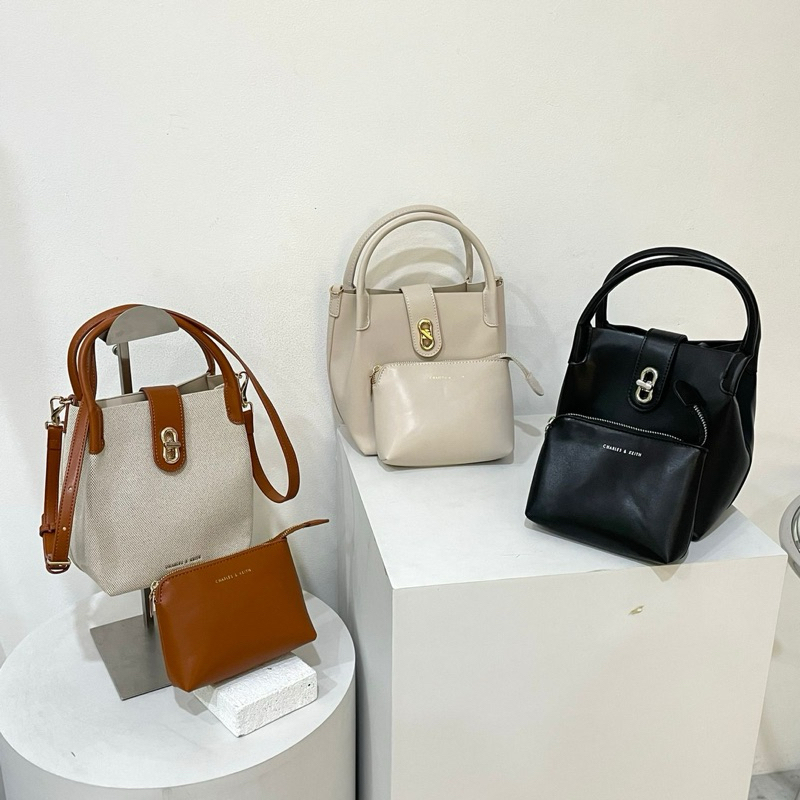 Handbag shoulderbag free pouch ck import high quality fashion bag tas wanita kantor keeja casual dai