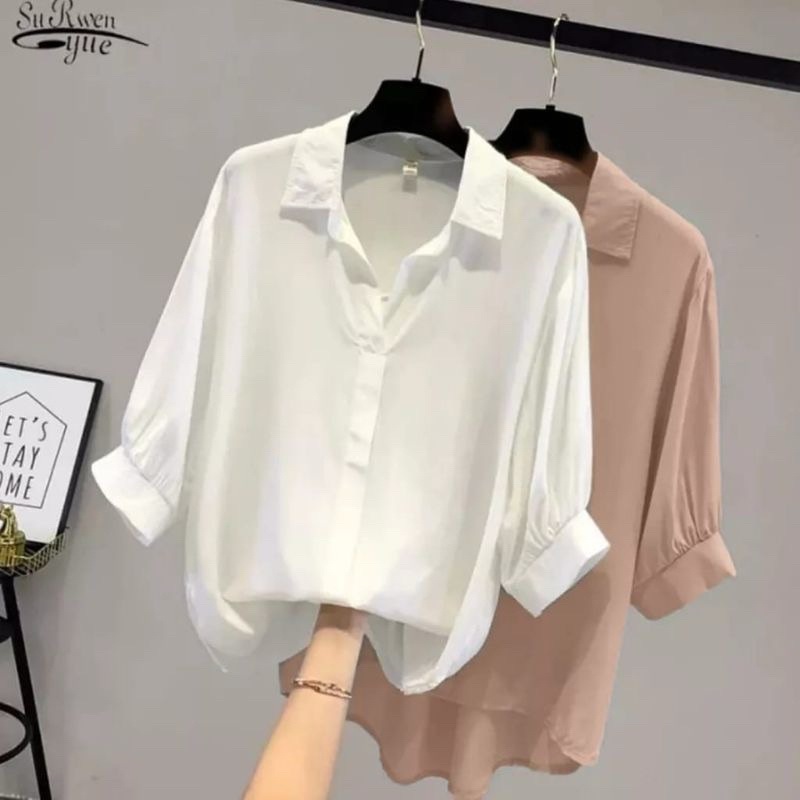 KEMEJA CRINKLE WANITA  / KEMEJA CRINKLE AIR FOLLOW PREMIUM  / KEMEJA CRINKLE LENGAN BALON / KEMEJA W