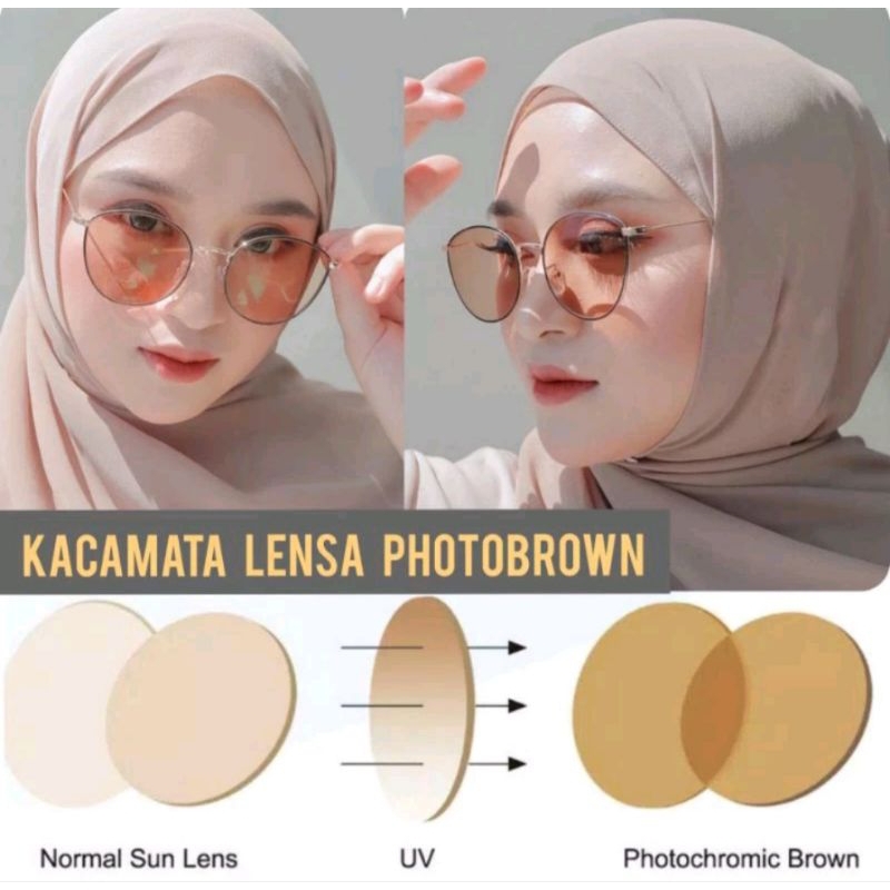 KACAMATA PHOTCROMIC BROWN | KACAMATA WANITA | 6073