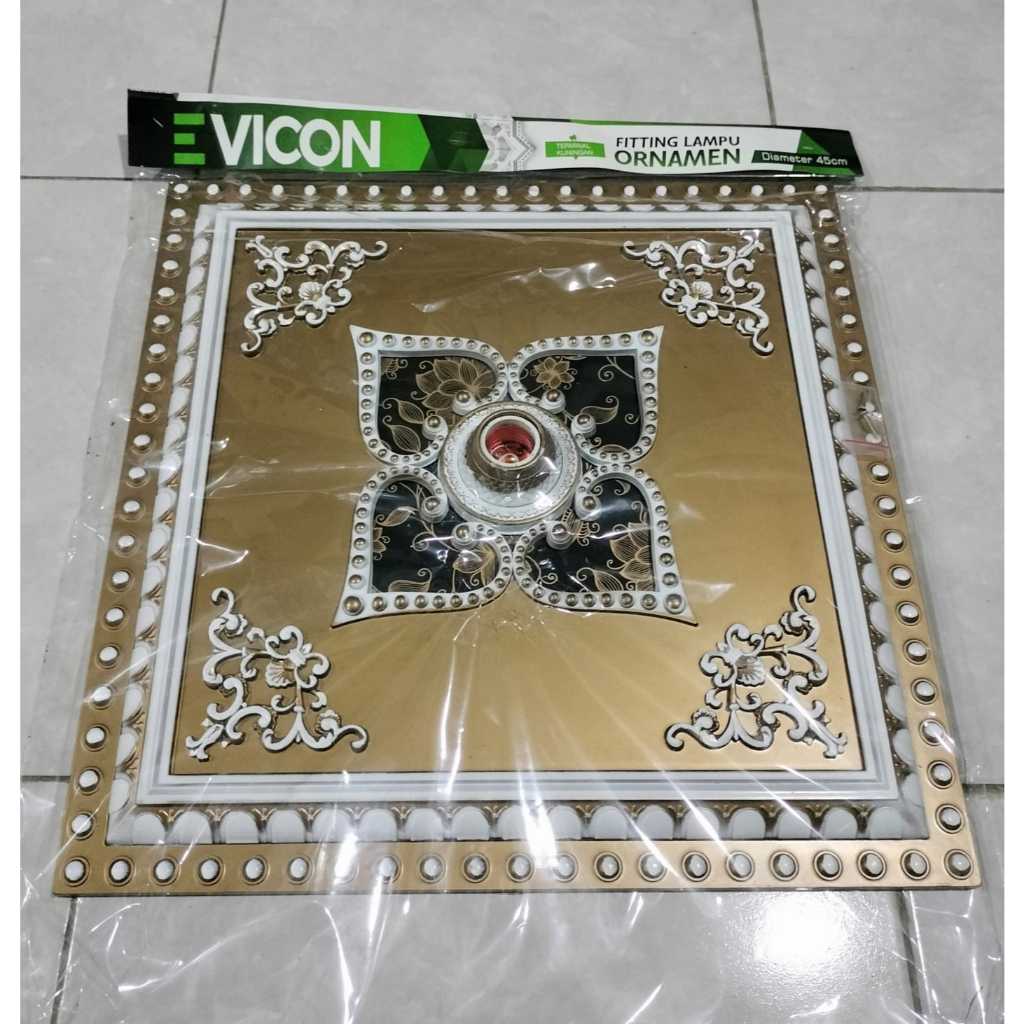 FITING lampu DECOR 45 cm-Fiting hias plafon besar ornamen hiasan plafon diameter 45 cm