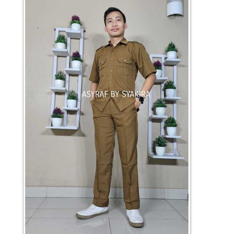Seragam Pakaian Baju Kerja Pdh Pria Asn Pegawai Negeri Pegawai Swasta Terbaru Kekinian Modern Regule
