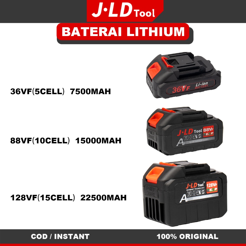 JLD 4.0Ah BATERAI MESIN BOR BY JLD bor baterai 88VF BATERAI CORDLESS Kompatibel dengan produk JLD Ba