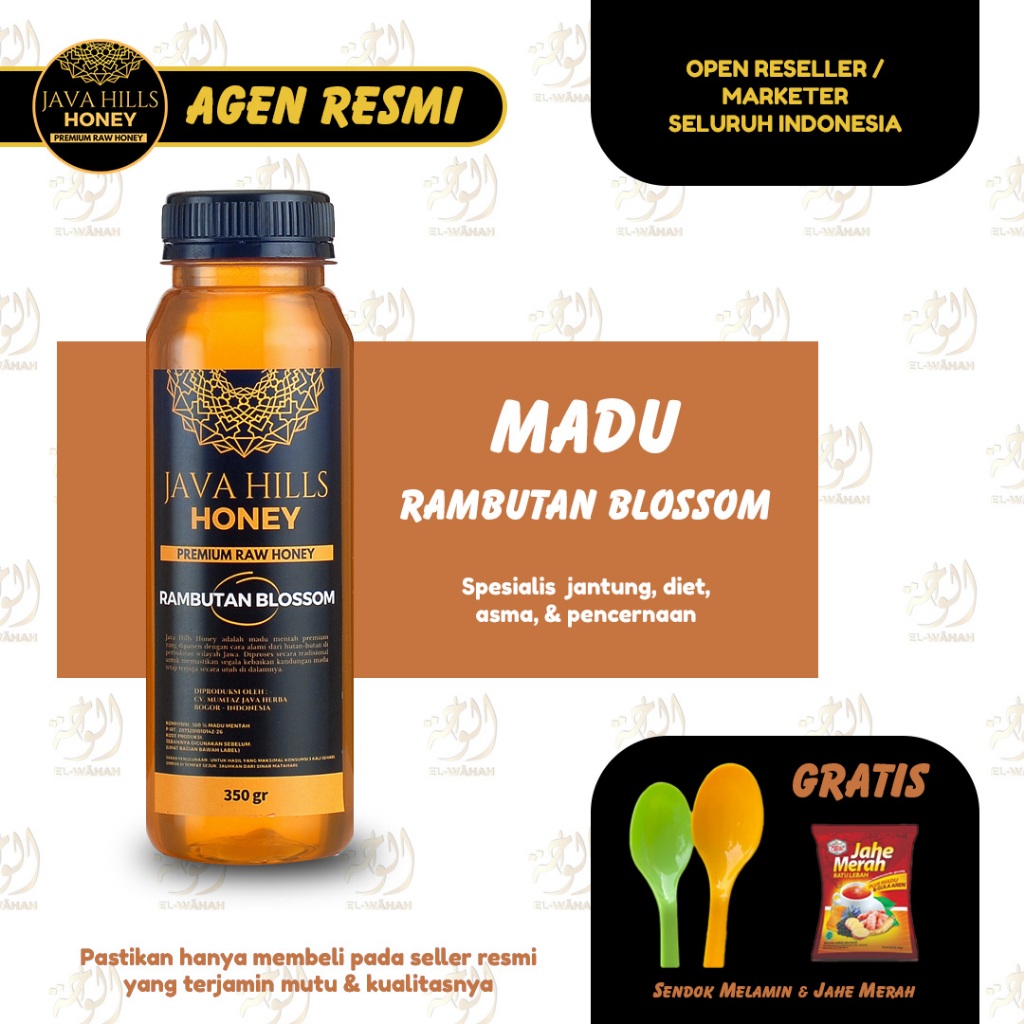 

Madu Rambutan Javahills Java Hills Honey Premium Raw Murni Asli