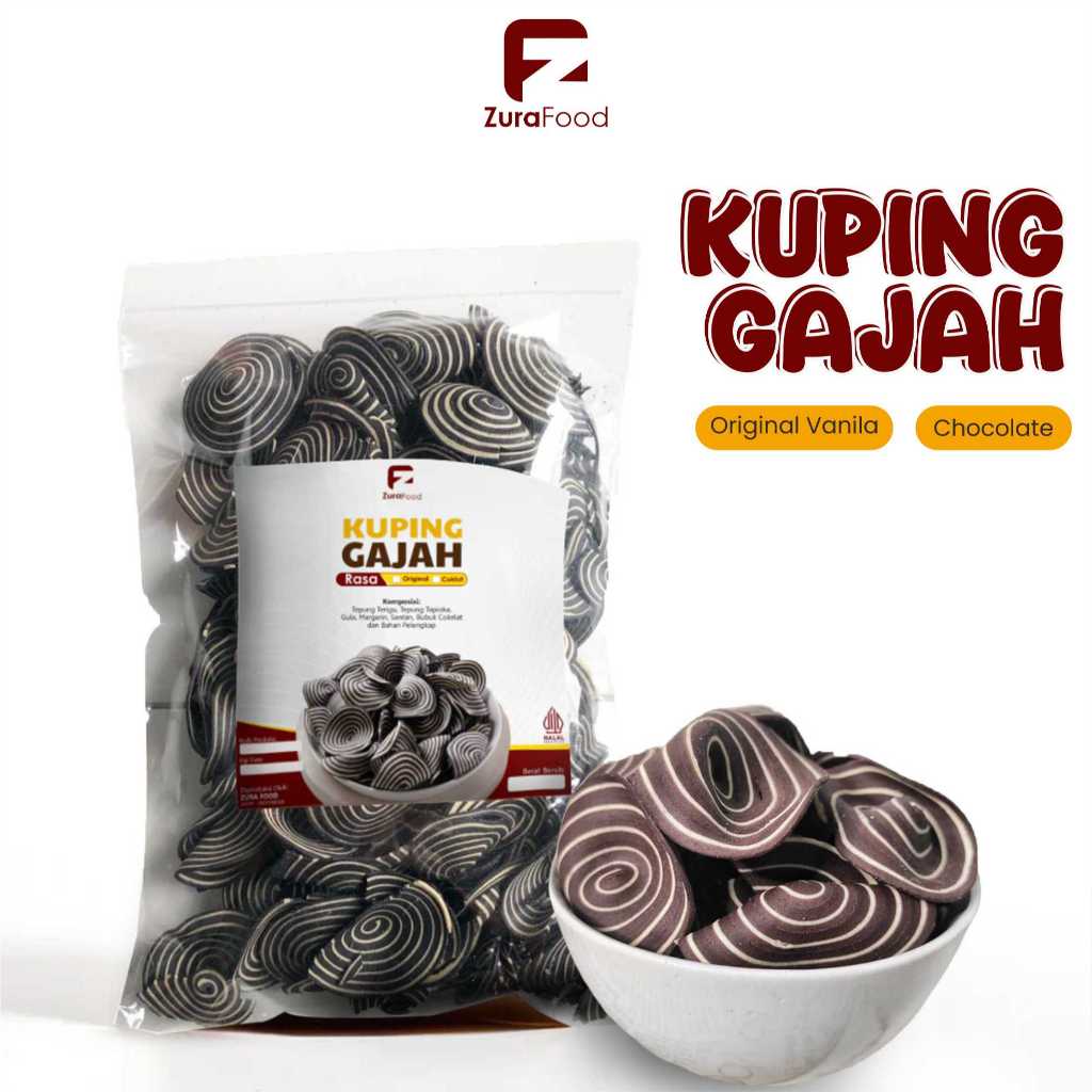 

Zura Food Snack Kuping Gajah Cokelat Homemade 250 500 gram Premium | Camilan Jajan Lebaran