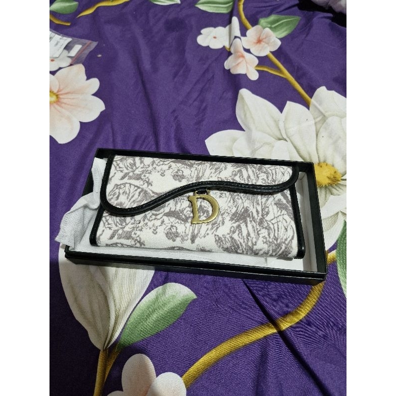 dompet panjang dior putih macan elegan dompet kartu banyak ada box