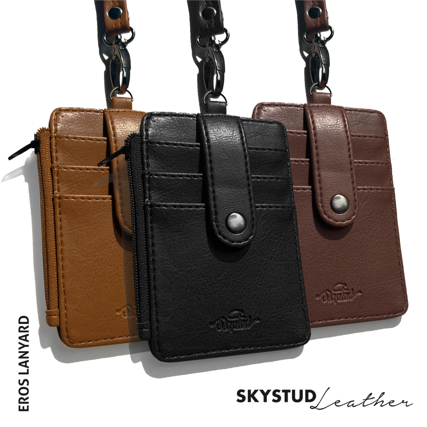 

Idcard Eross Lanyard ID Card Name Tag Kalung Pria Wanita Kulit Premium