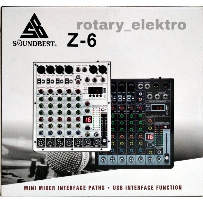 AUDIO MIXER Z-6 SOUNDBEST 6 CHANNEL ORIGINAL