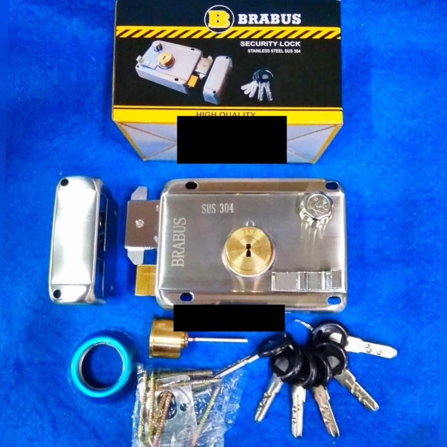 Kunci Pintu Geser Otomatis Brabus Stainless SUS 304