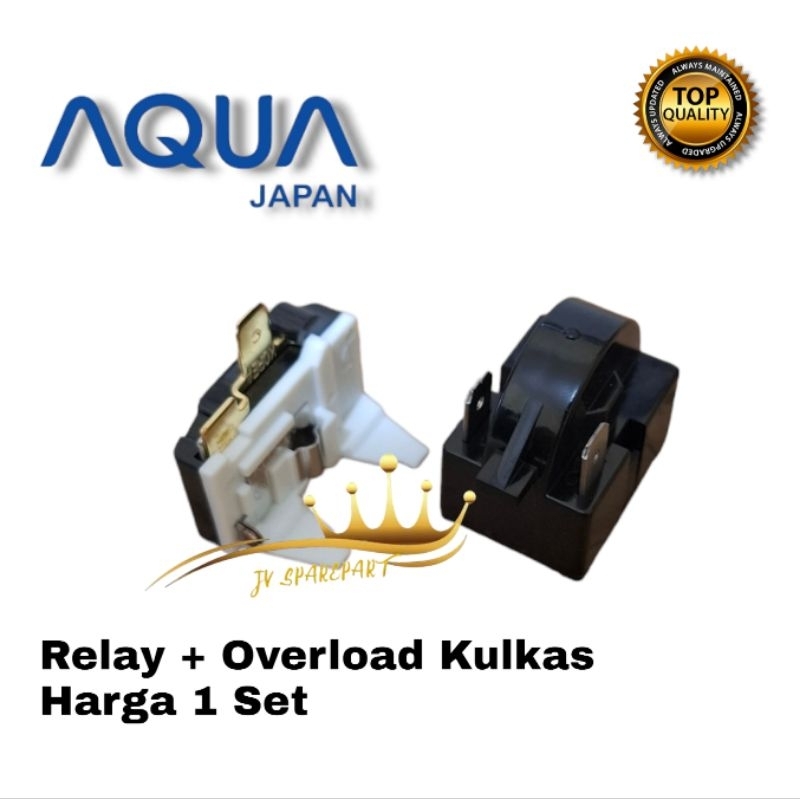 Relay Ptc + Overload Kulkas AQua 2 Pintu | Relai Overload Kulkas AQua 2 Pintu