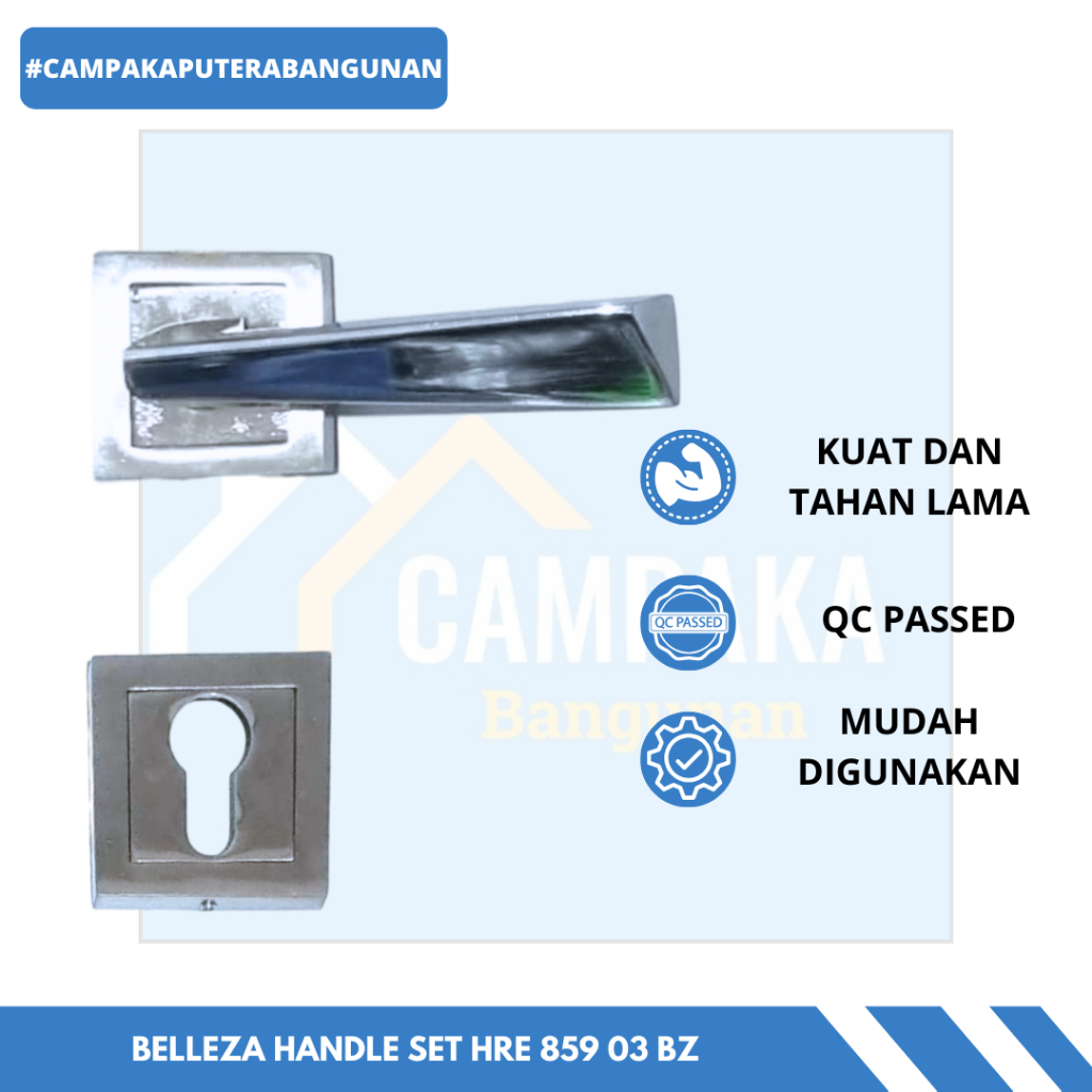 Kunci Pintu Rumah HRE 859-03 BZ Belleza / Handle Set Belleza HRE 859-03 BZ Stainless steel