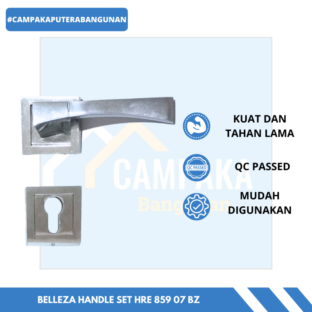 Kunci Pintu Rumah HRE 859-07 BZ Belleza / Handle Set Belleza HRE 859-07 BZ Stainless steel