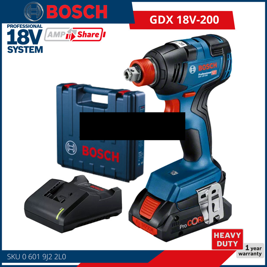 Mesin Impact Wrench Cordless BOSCH GDX 18V-200