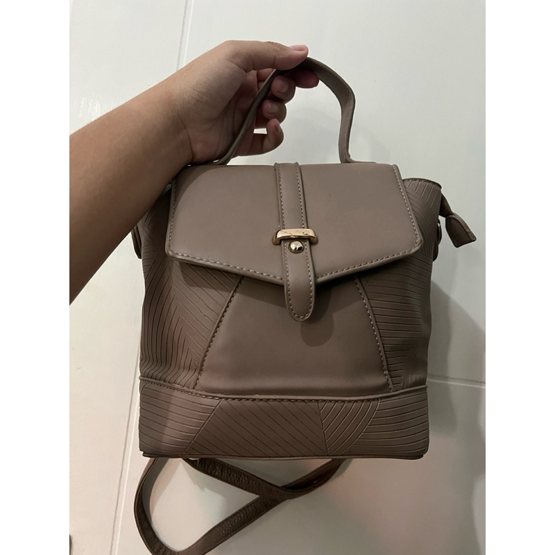 Tas Ransel Coklat Merk Fladeo (Preloved)