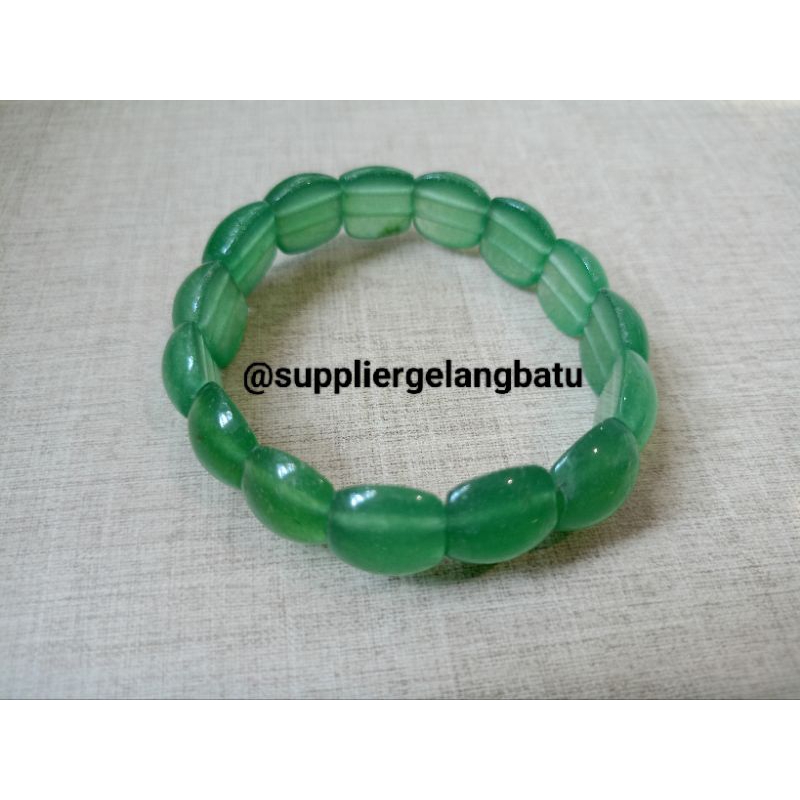 [BATU GIOK] GELANG BATU GIOK HIJAU green adventurine jade ASLI