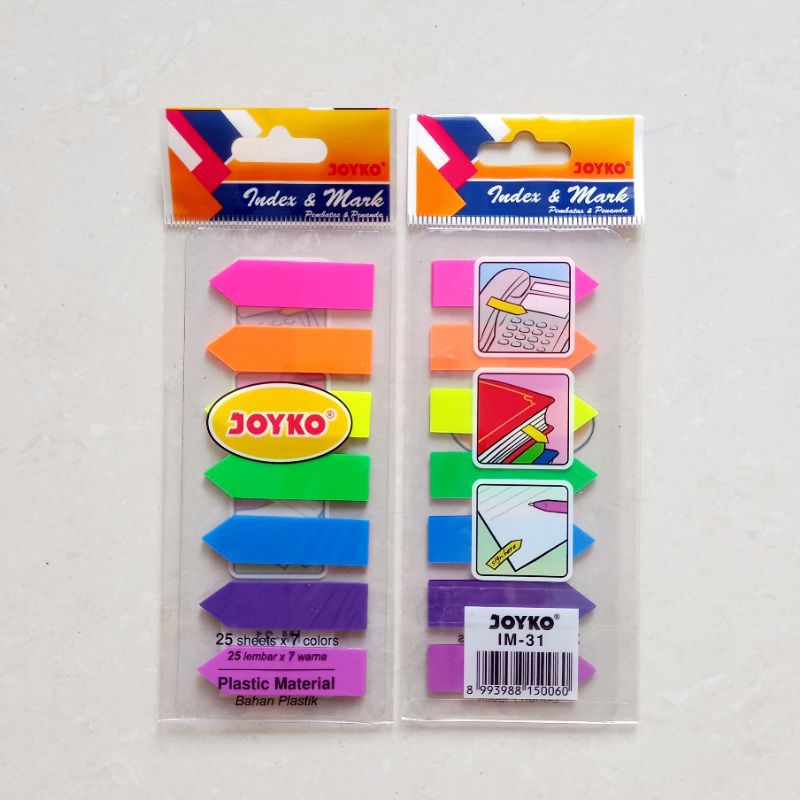 

[ PACK ISI 175 MURAH ] Penanda Pembatas Plastik Kertas - Joyko IM-31 / IM-33