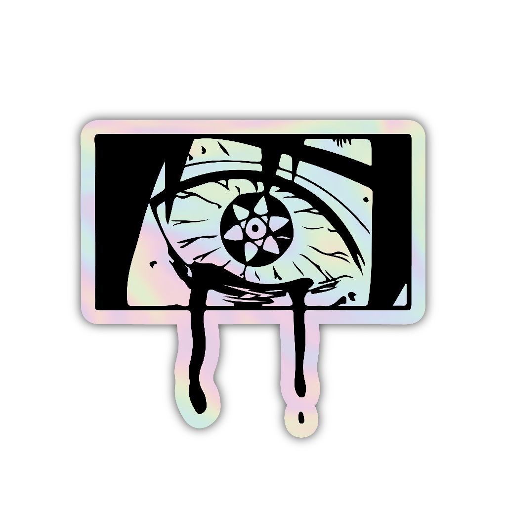 

Z263 sticker mata sharingan sasuke anime naruto, stiker hologram satuan