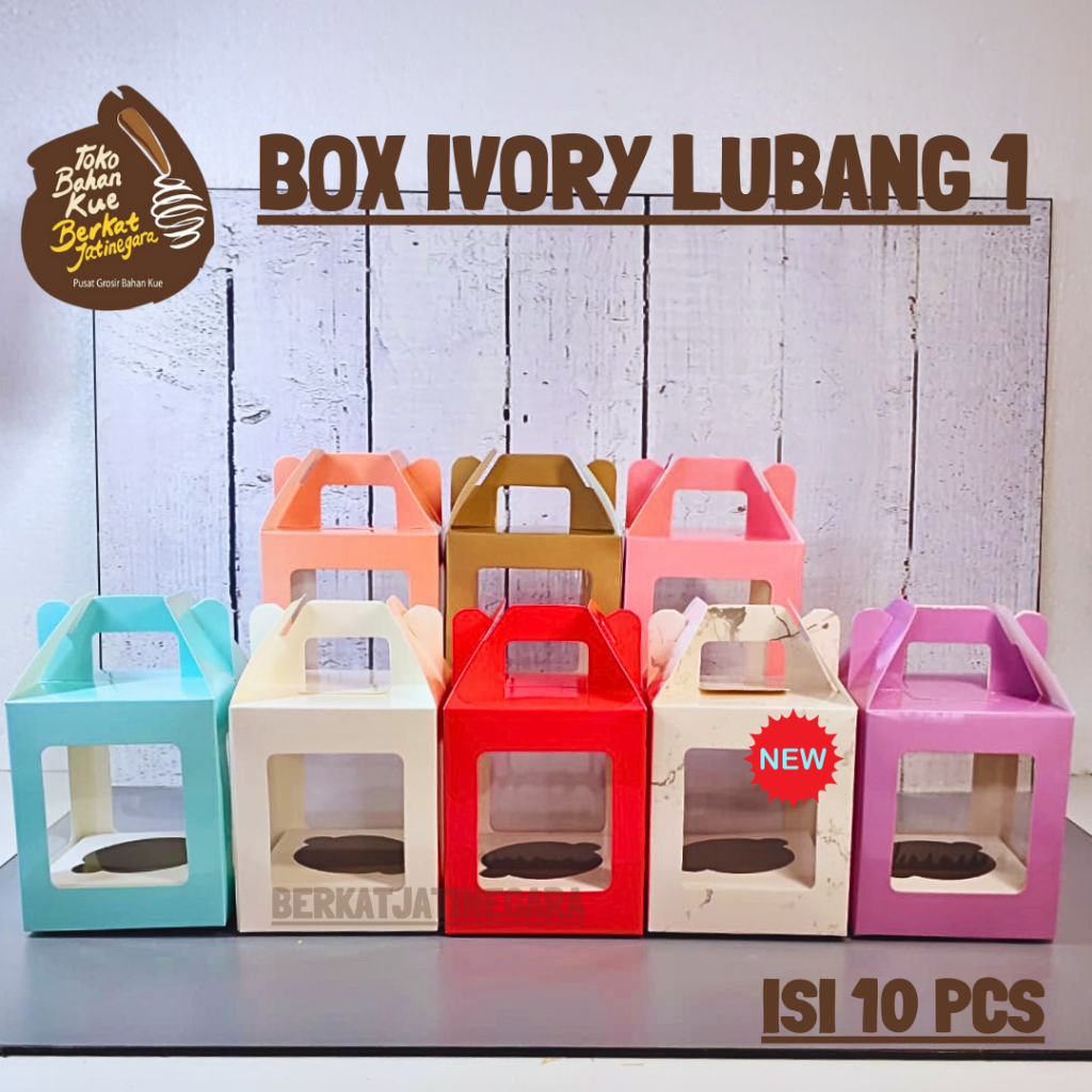 BOX CUPCAKE 1 IVORY ISI 10 PCS / DUS CUPCAKE / BOX MUFFIN SATUAN