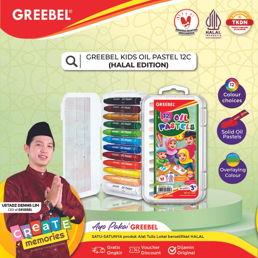 

Anekasalim - Oil Pastels Greebel 12W/Halal edition