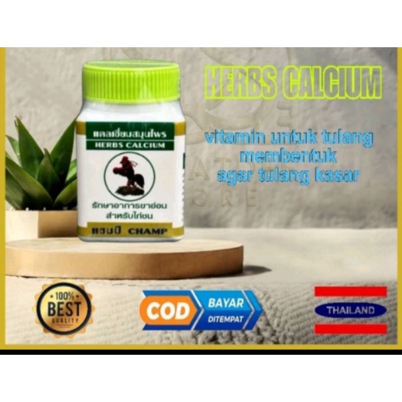 Calcium Herbs/Kalk Thailand Original Memenuhi Kalsium Vitamin Ayam Laga Penambah Stamina Penguat Oto