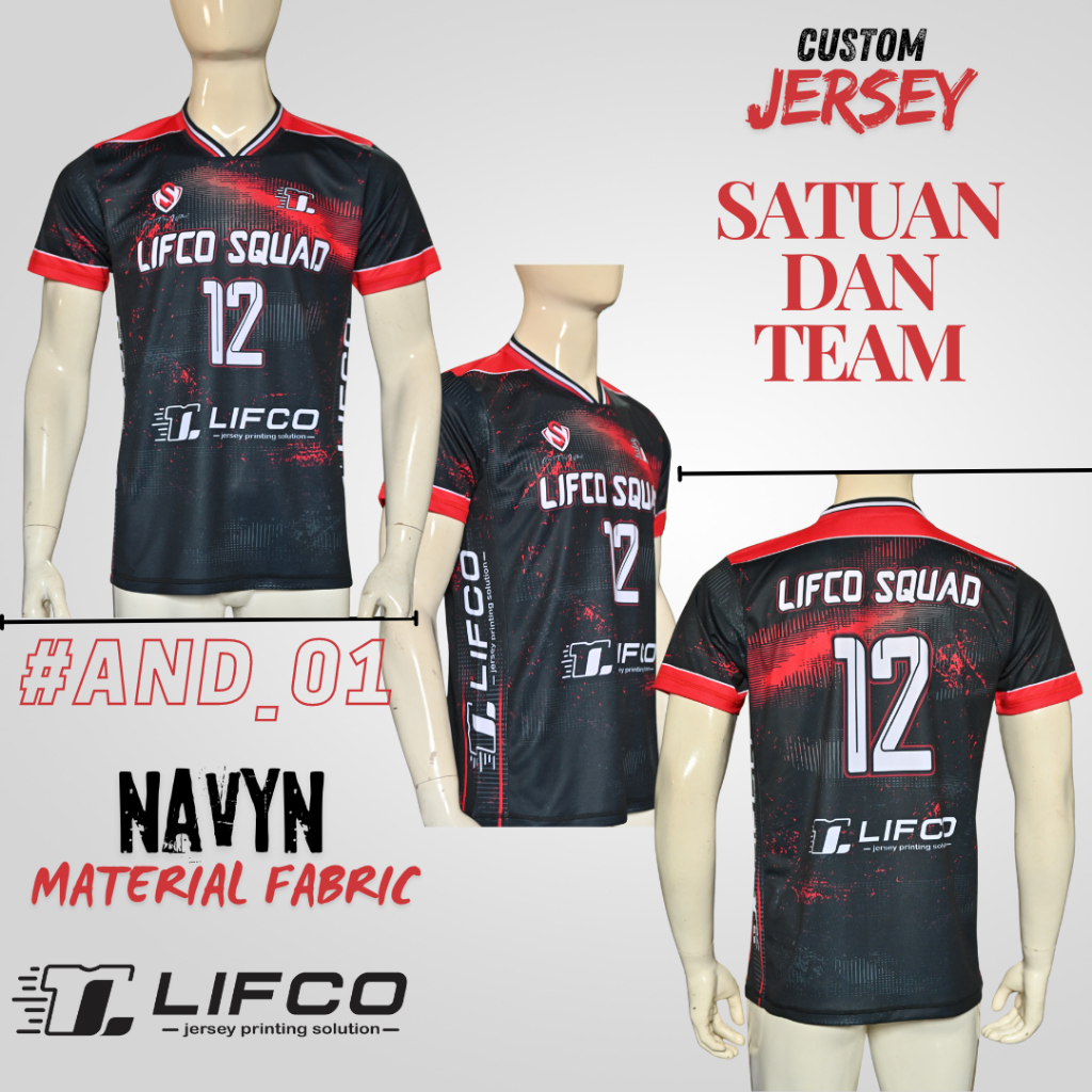 Jersey Lifco / Jersey Voli Custom Nama Dan Nomor Baju Olahraga Voli Pria
